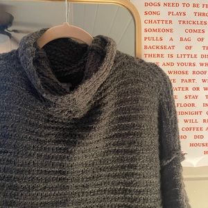 Aerie Babe Chenille Turtleneck in Smoked Gray Size L